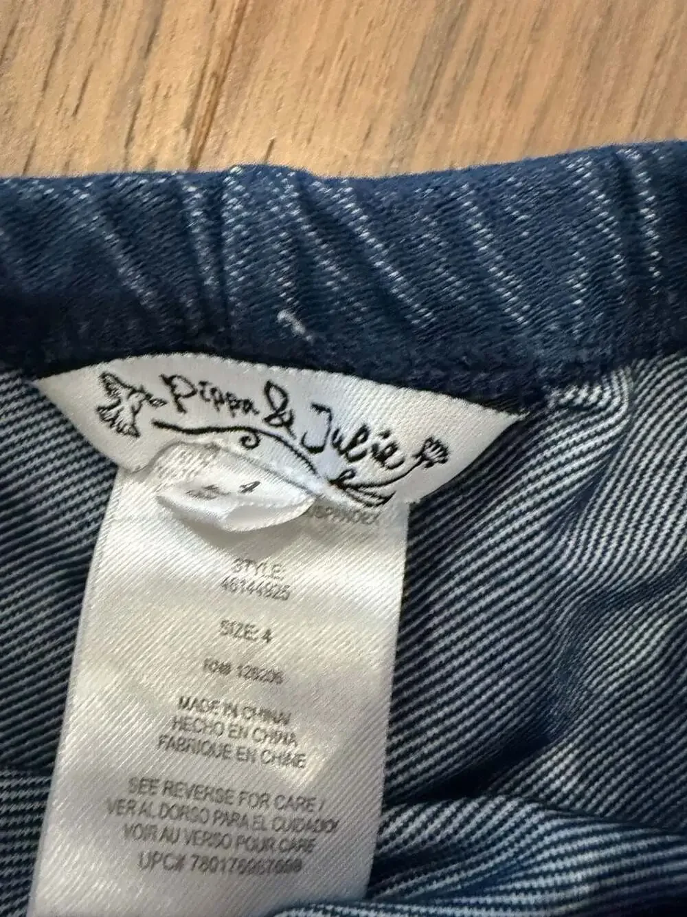 Pippa & Julie Denim Look Leggings Size 4